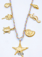Collier avec breloques thème mer