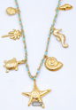 Collier avec breloques thème mer